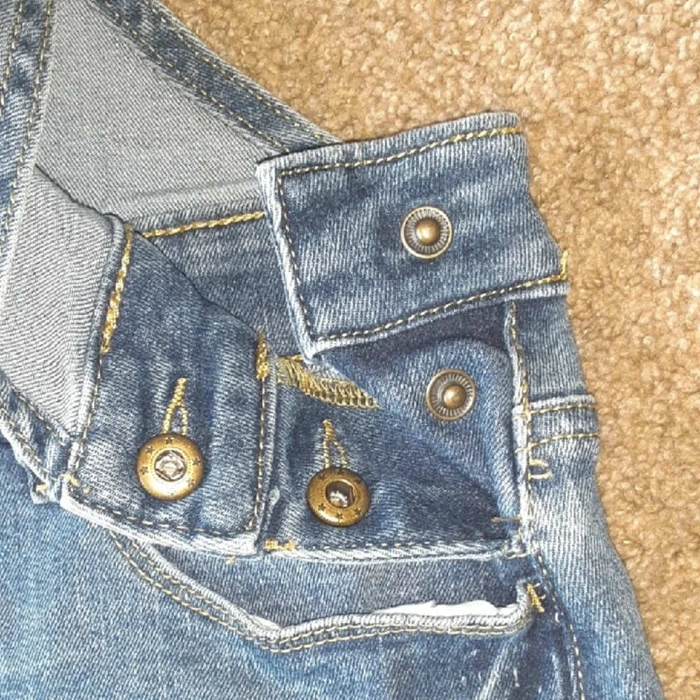 SO Blue Denim Overall Skirt with Contrast Stitching - Picture 4 of 8